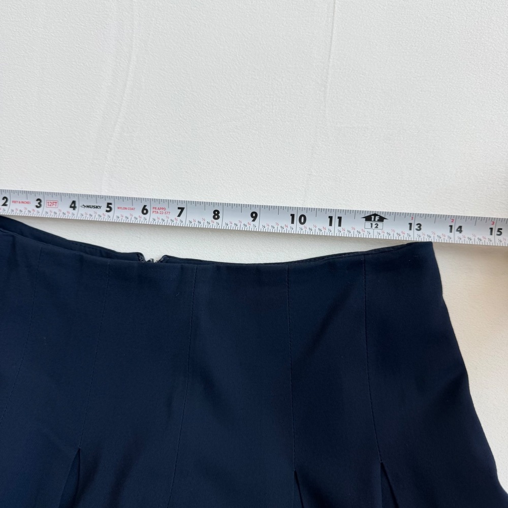 Karen Millen Navy Blue Wide Leg Pleated High Waist Trousers Palazzo Pants size 8 - Picture 10 of 12